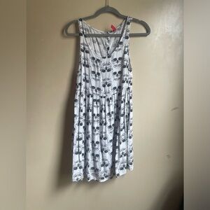 Skull Print Sleeveless skater Dress size 2 y2k whimsigoth halloween